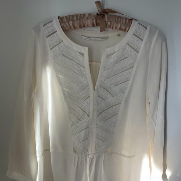 Twelfth Street by Cynthia Vincent Silk Embroidered Blouse - Picture 2 of 8